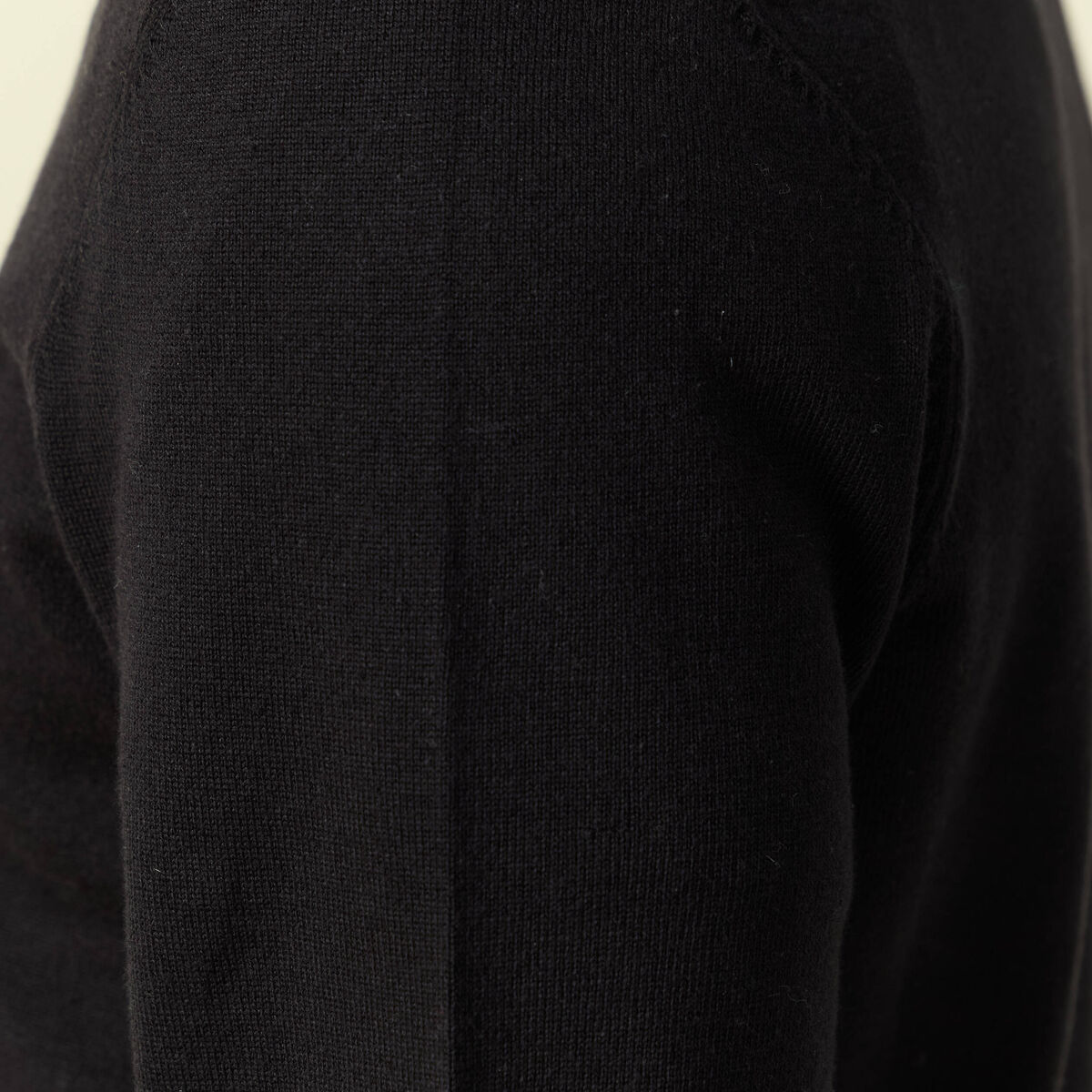 Pull fin col camionneur manches longues noir homme