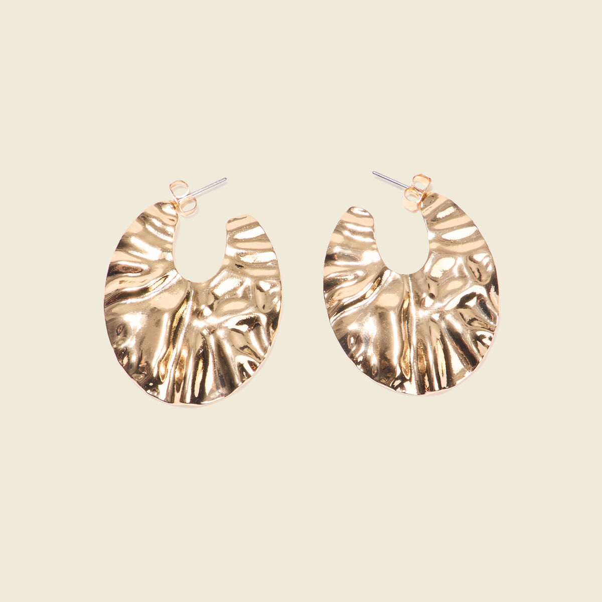 Boucles d'oreilles créoles couleur or femme