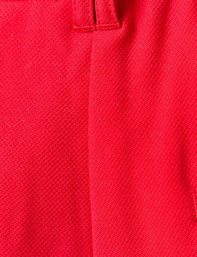Pantalon loose taille standard fluide rouge femme