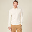 Pull manches longues torsades ecru homme