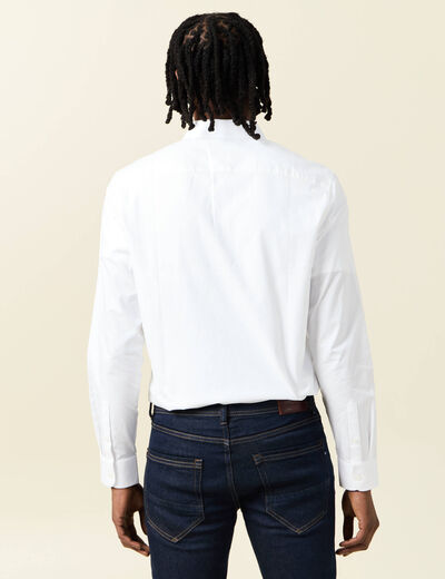 Chemise manches longues blanc homme