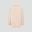 Manteau surchemise droit creme femme