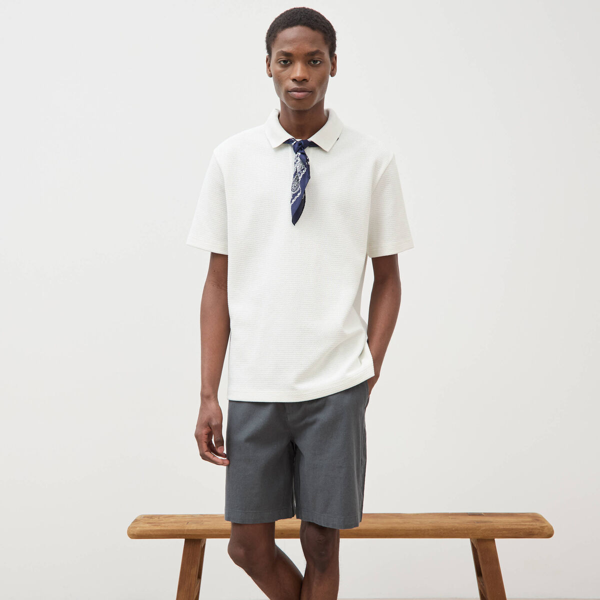 Bermuda vert kaki homme