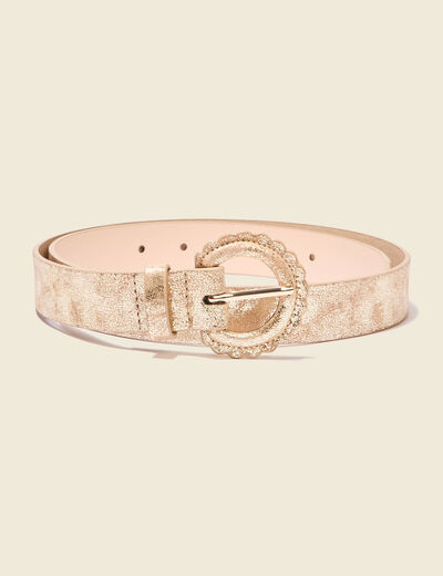Ceinture irisée beige femme