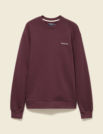 Sweat manches longues bordeaux homme