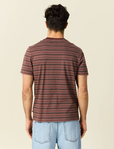T-shirt manches courtes bordeaux homme