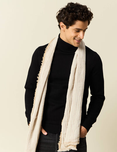 Foulard froissé camel homme