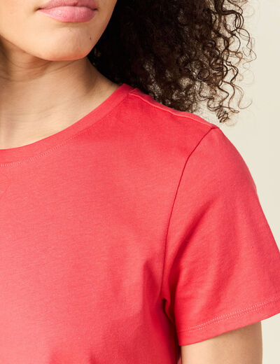 T-shirt éco-responsable rouge femme
