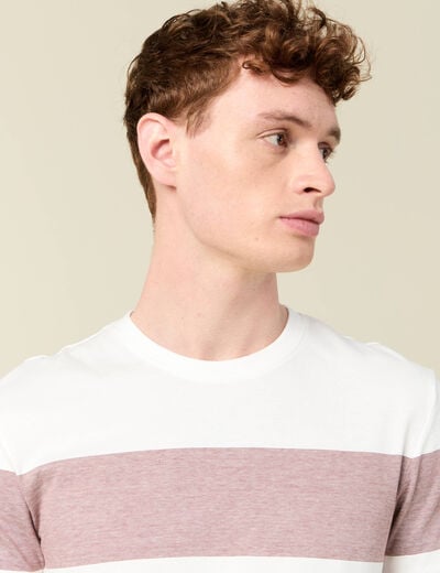T-shirt manches courtes marron cognac homme