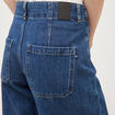 Jeans loose taille haute en coton denim used femme