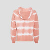 Sweat manches longues capuche rose poudree femme