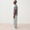 T-shirt col rond manches courtes gris fonc&eacute; homme