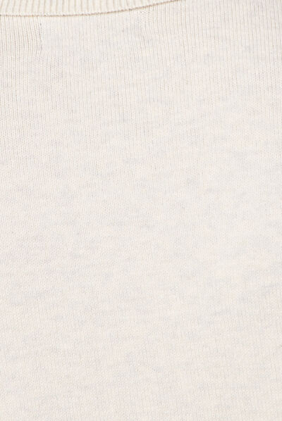 Pull manches longues ecru homme