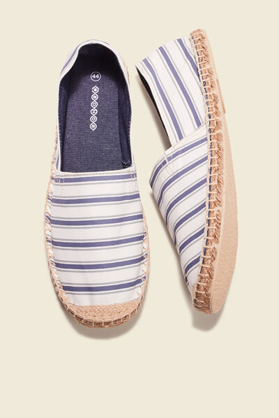 Espadrilles en toile bleu gris homme
