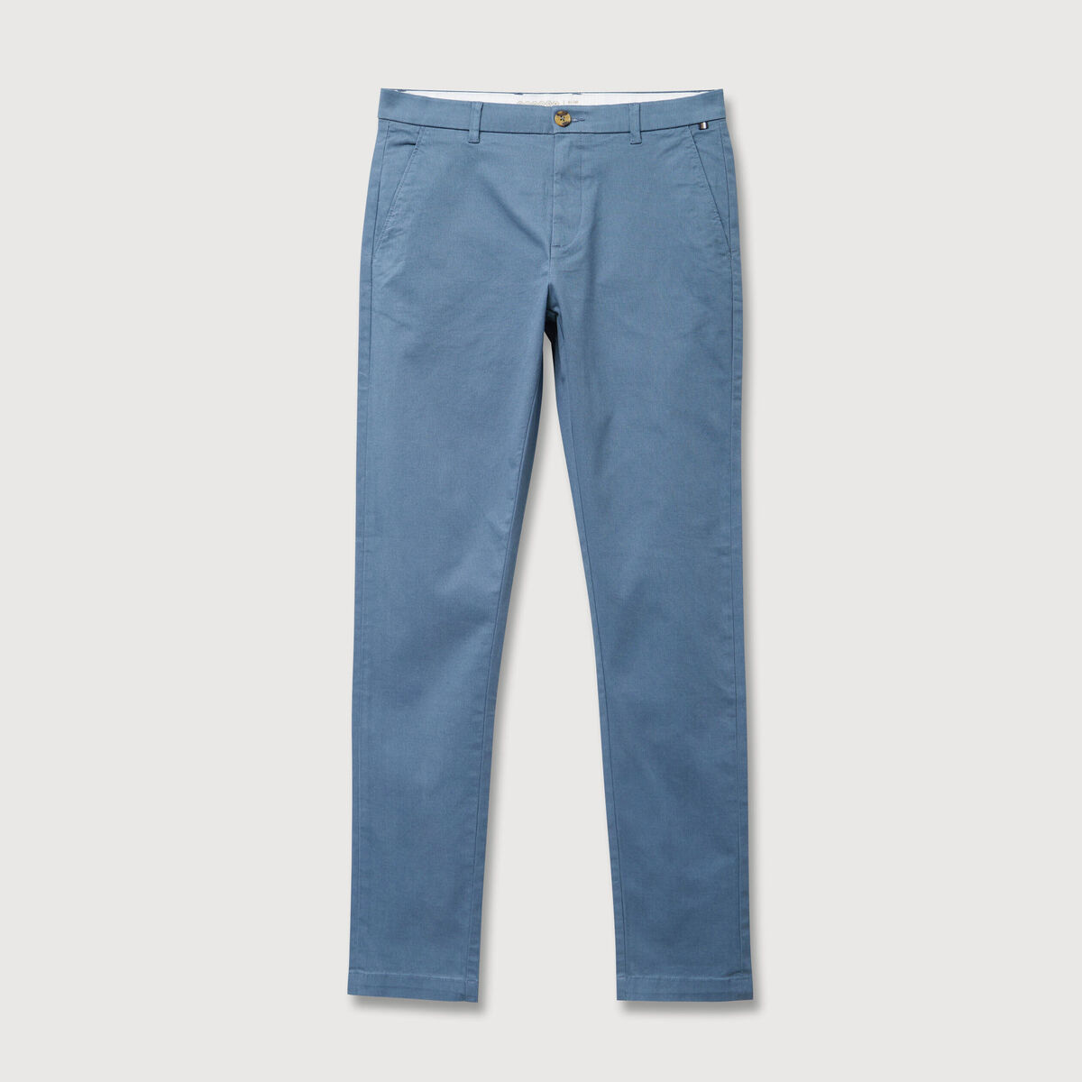 Pantalon chino slim bleu fonc&eacute; homme
