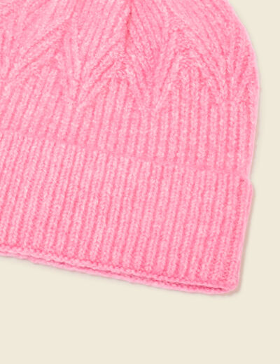 Bonnet éco-responsable rose fushia femme