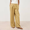 Pantalon loose taille standard camel femme