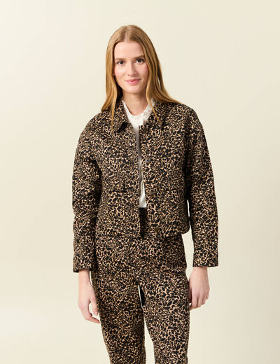 Blouson manches longues beige femme