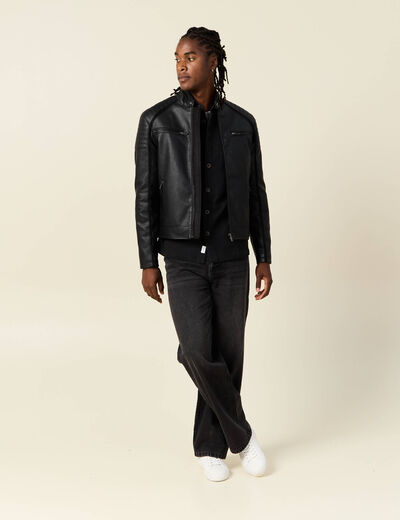 Surchemise manches longues noir homme