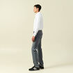Jeans straight longueur 34 bleu gris homme