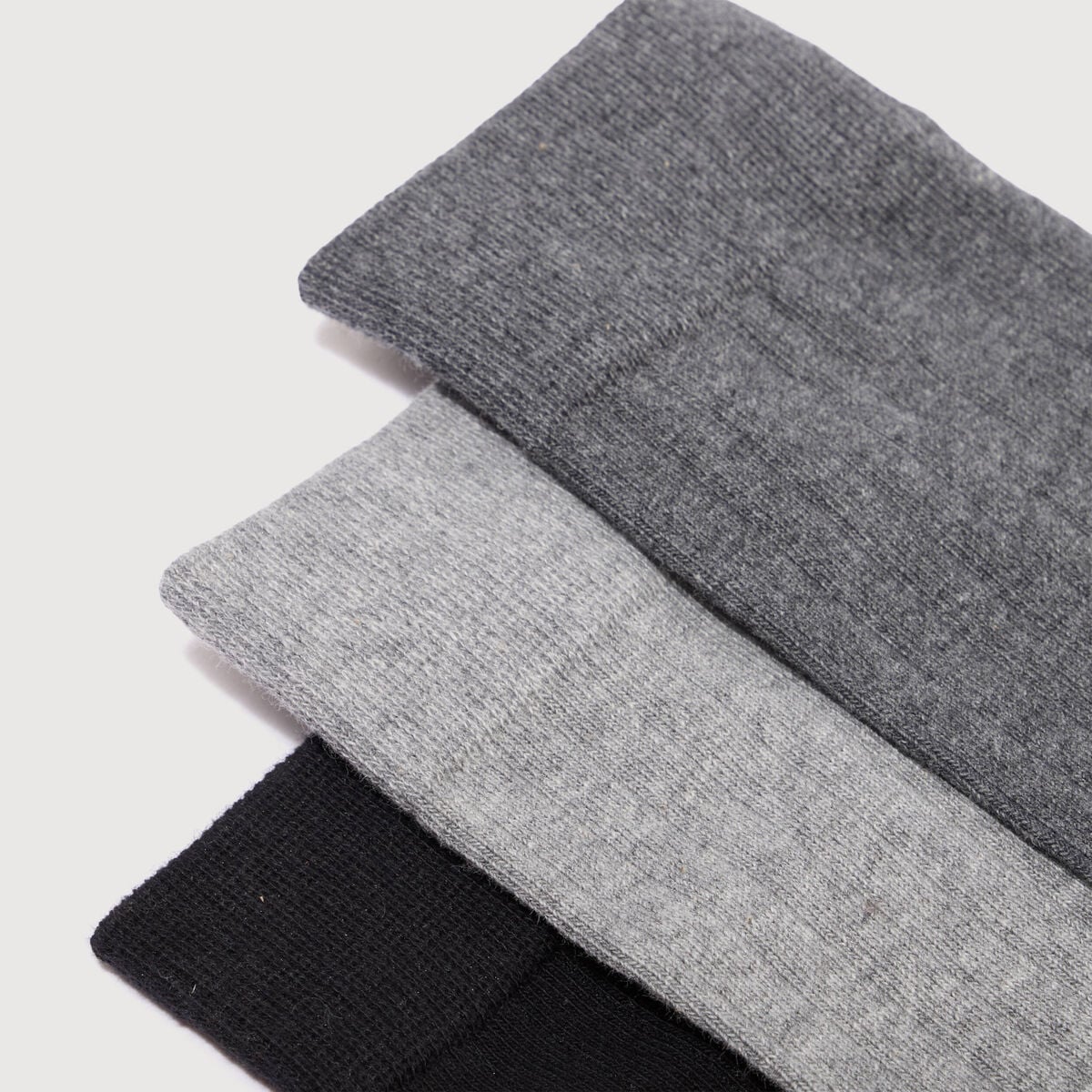 Lot de 5 paires chaussettes hautes gris fonc&eacute; homme