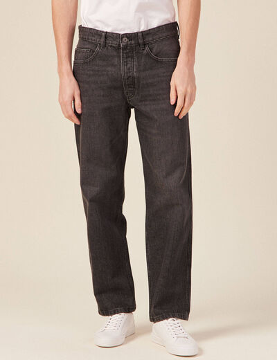Jeans relax 5 poches denim snow noir homme