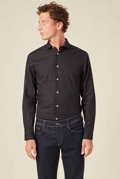 Chemise éco-responsable noir homme