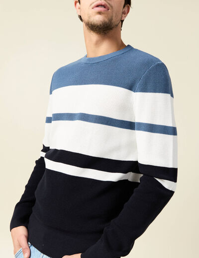 Pull manches longues ecru homme