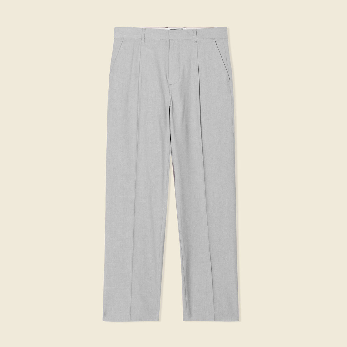 Pantalon chino large gris foncé homme