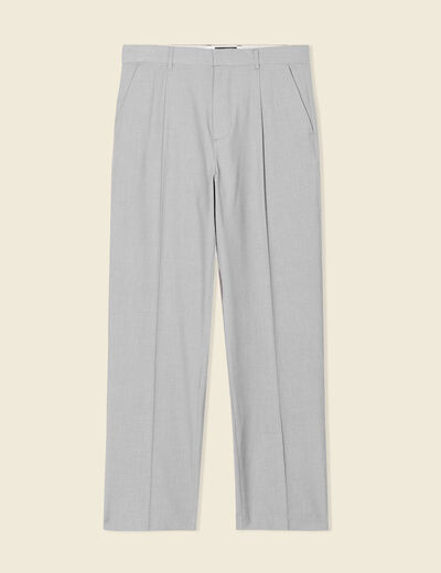 Pantalon chino large gris foncé homme