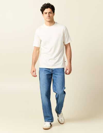 T-shirt manches courtes ecru homme