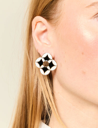 Boucles d'oreilles multicolore femme