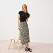 Jupe fluide noir femme