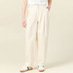 Jeans large taille haute denim blanc femme