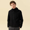 Veste oversize courte col classique noir homme