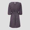 Robe droite ceintur&eacute;e gris fonc&eacute; femme
