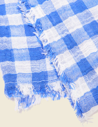 Foulard bleu electrique femme