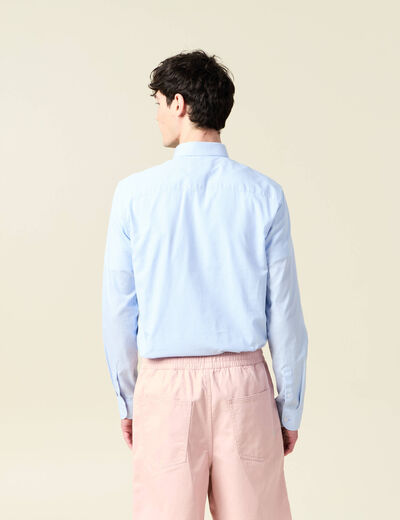 Chemise manches longues bleu ciel homme