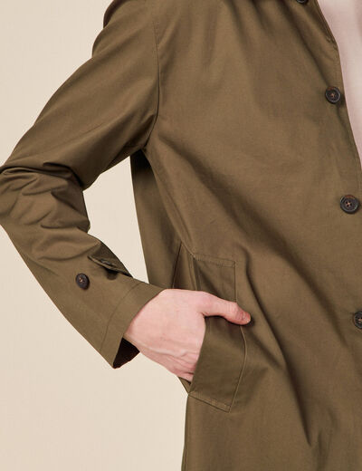 Trench éco-responsable vert kaki homme