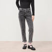 Jeans girlfriend 5 poches denim snow gris femme