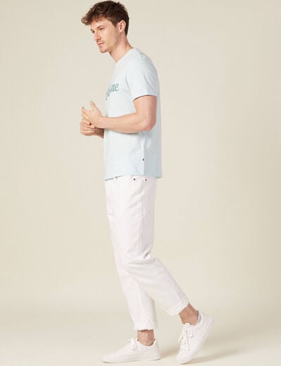 T-shirt manches courtes bleu ciel homme