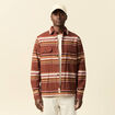 Surchemise manches longues bordeaux homme