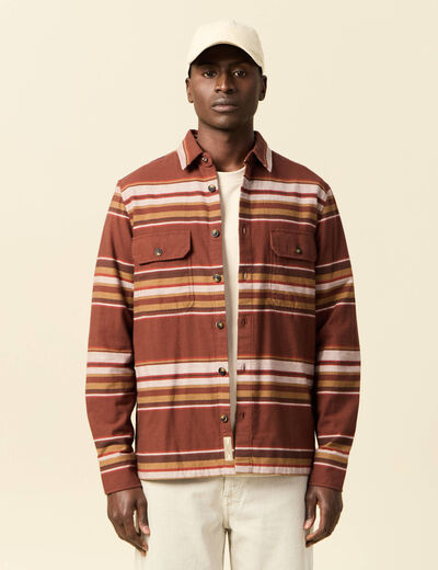 Surchemise manches longues bordeaux homme