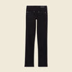 Jeans regular 5 poches denim noir femme