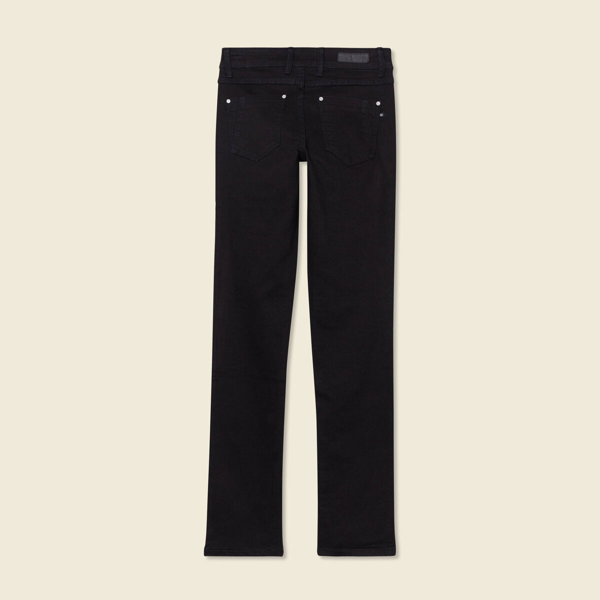 Jeans regular 5 poches denim noir femme