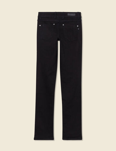 Jeans regular 5 poches denim noir femme