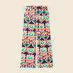 Pantalon large fluide orange femme