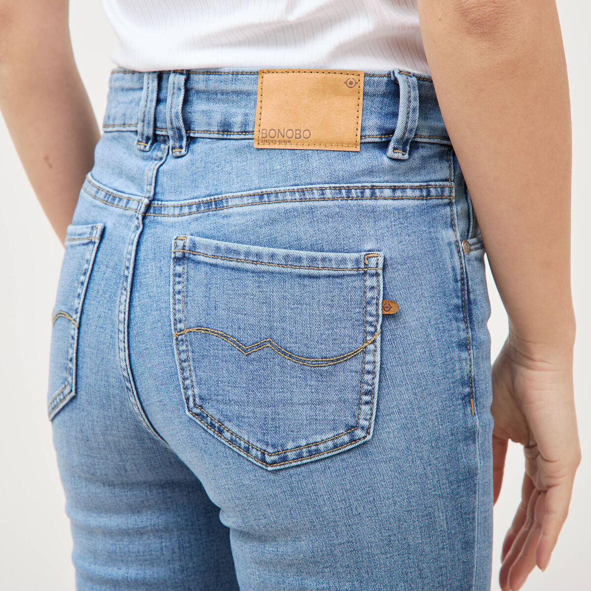Jeans bootcut denim used femme