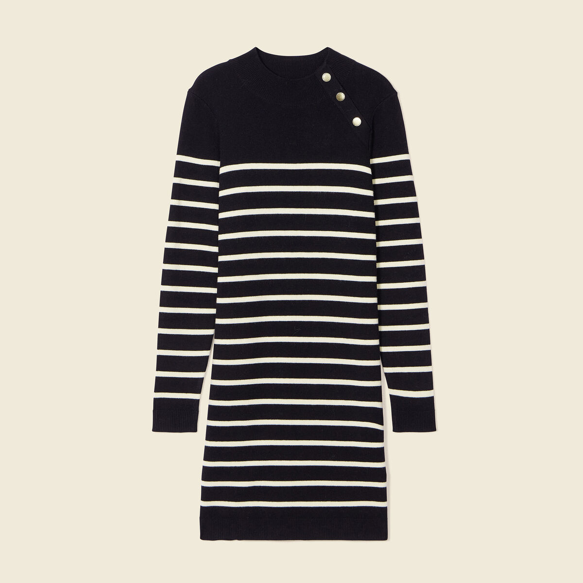 Robe pull éco-responsable noir femme