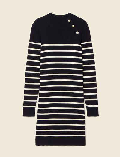 Robe pull éco-responsable noir femme